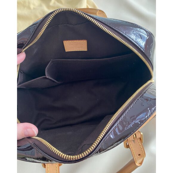 Louis Vuitton Summit Drive Patent Leather Bowling Bag in Amarante - Picture 8 of 13